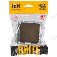 BRITE Выключатель 1-клавишный проходной 10А ВС10-1-6-БрТБ темная бронза IEK