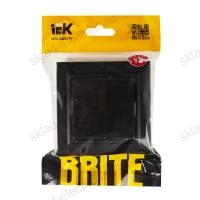 BRITE Выключатель 2-клавишный 10А в сборе ВСР10-2-0-БрЧ черный IEK