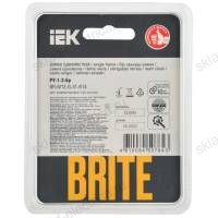 BRITE Рамка 1-местная РУ-1-2-Бр стекло розовый матовый IEK