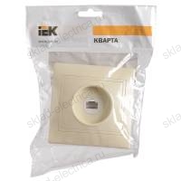 KVARTA Розетка 1-местная компьютерная RJ45 кат.5е РК10-ККм крем IEK