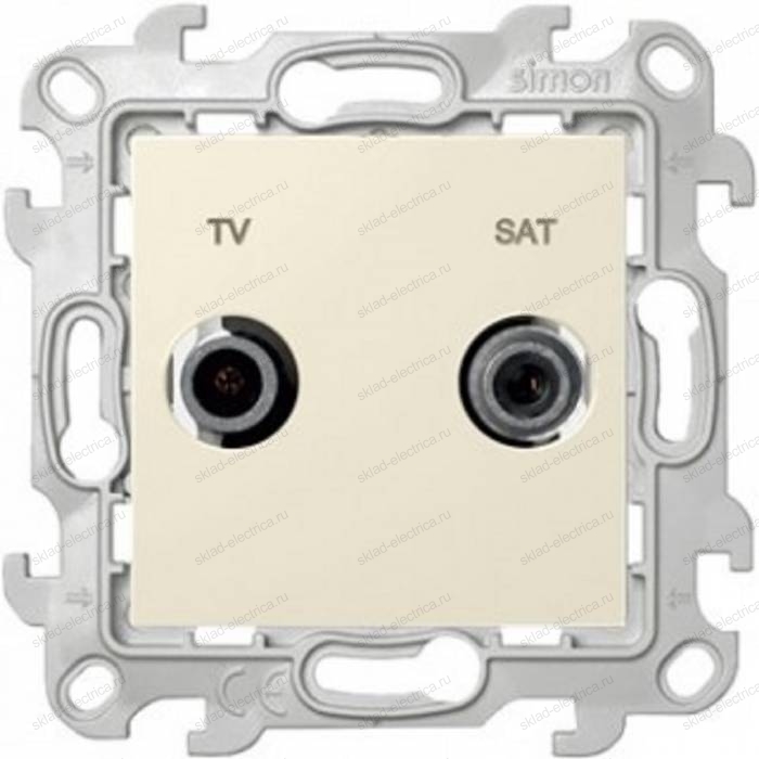 Розетка TV-SAT проходная Simon 24 Harmonie, слоновая кость