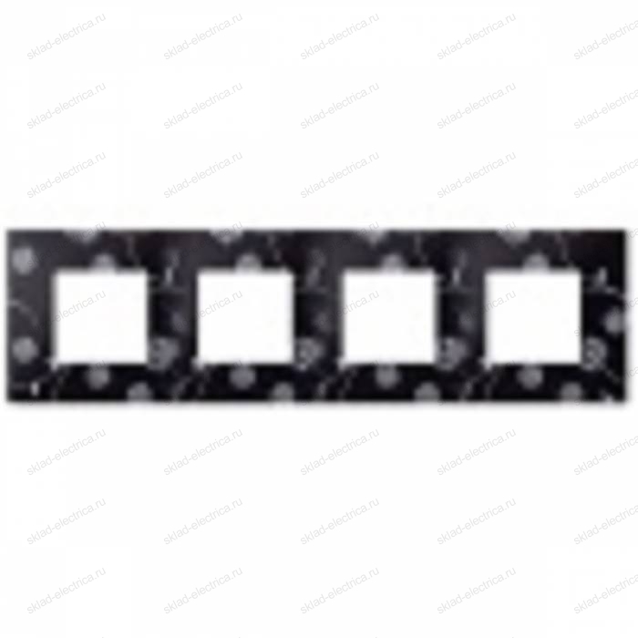 Накладка декоративная на рамку базовую 4 поста Simon 27 Play Extrem, чёрное и белое