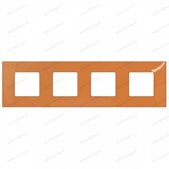 Накладка декоративная на рамку базовую 4 поста Simon 27 Play Color, оранжевый