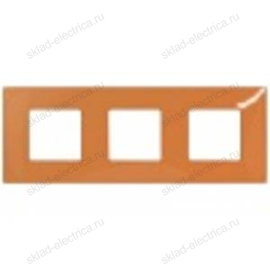 Накладка декоративная на рамку базовую 3 поста Simon 27 Play Color, оранжевый