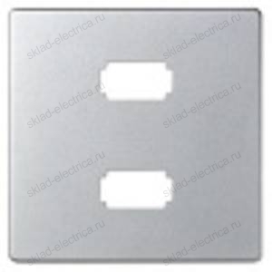 Накладка для коннектора 2*USB 2.0 типа А "мама" Simon 82 Detail, алюминий