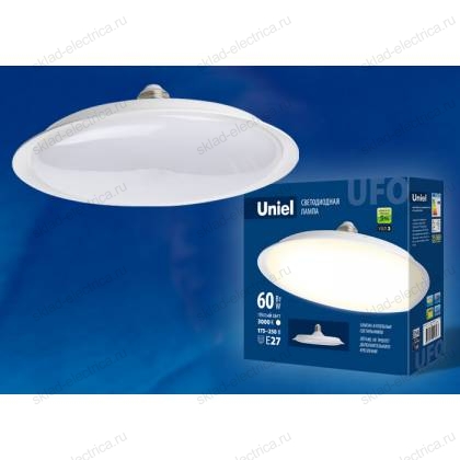 LED-U270-60W/3000K/E27/FR PLU01WH