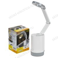 LIGHTING Светильник светодиодный настольный 2012 5Вт пантограф с карманом белый IEK