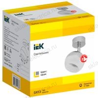 LIGHTING Светильник 4011 накладной настено-потолочный под лампу GX53 хром IEK