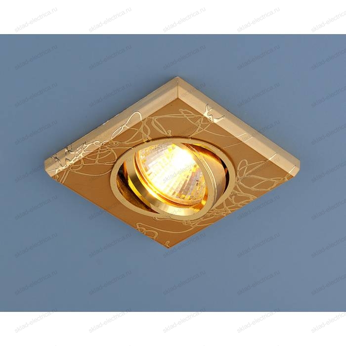 Точечный светильник квадратный 2080 MR16 GD золото