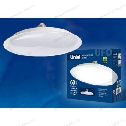 LED-U270-60W/4000K/E27/FR PLU01WH