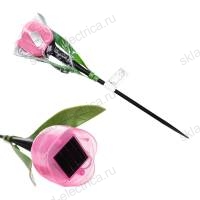 Usl-c-451-pt305 pink tulip садовый светильник на солнечной батарее розовый тюльпан. белый свет. 1xlr аккумулятор в-к. ip44. tm uniel.