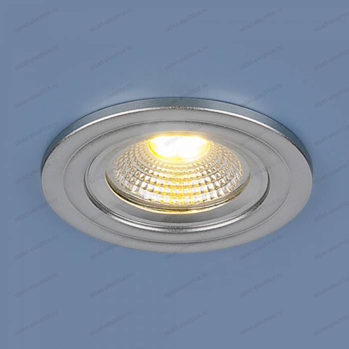 Встраиваемый потолочный LED светильник 9902 LED 3W COB SL серебро
