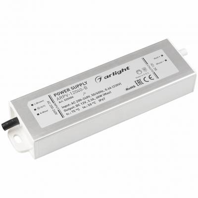 Блок питания ARPV-12040-B (12V, 3.3A, 40W) (Arlight, IP67 Металл, 3 года)