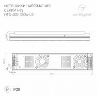 Блок питания HTS-400-12-LS (12V, 33.4A, 400W) (Arlight, IP20 Сетка, 3 года)