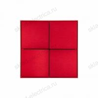 INTELLIGENT ARLIGHT Кнопочная панель KNX-304-23-IN Rose Red (BUS, Frame) (IARL, IP20 Металл, 2 года)