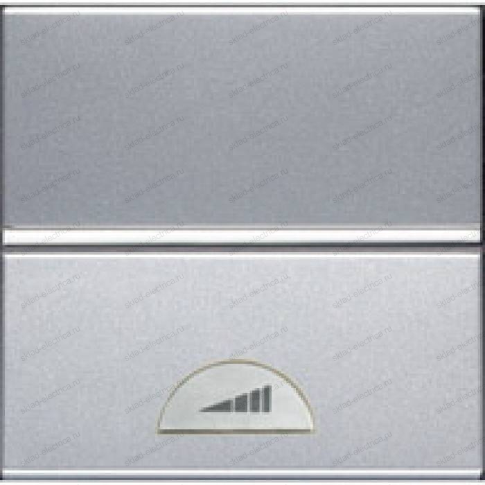 Светорегулятор электронный универсальный клавишный 60-500 Вт ABB Zenit серебряный N2260.1PL + N2271.9